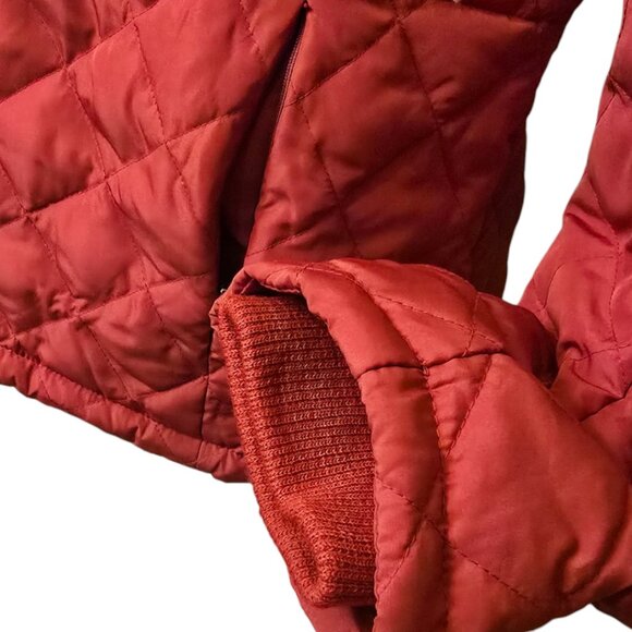 Red NINE WEST Quilted Down Jacket sz XL - Picture 5 of 8